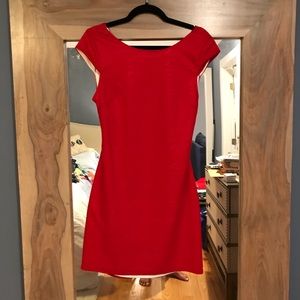Red party dress